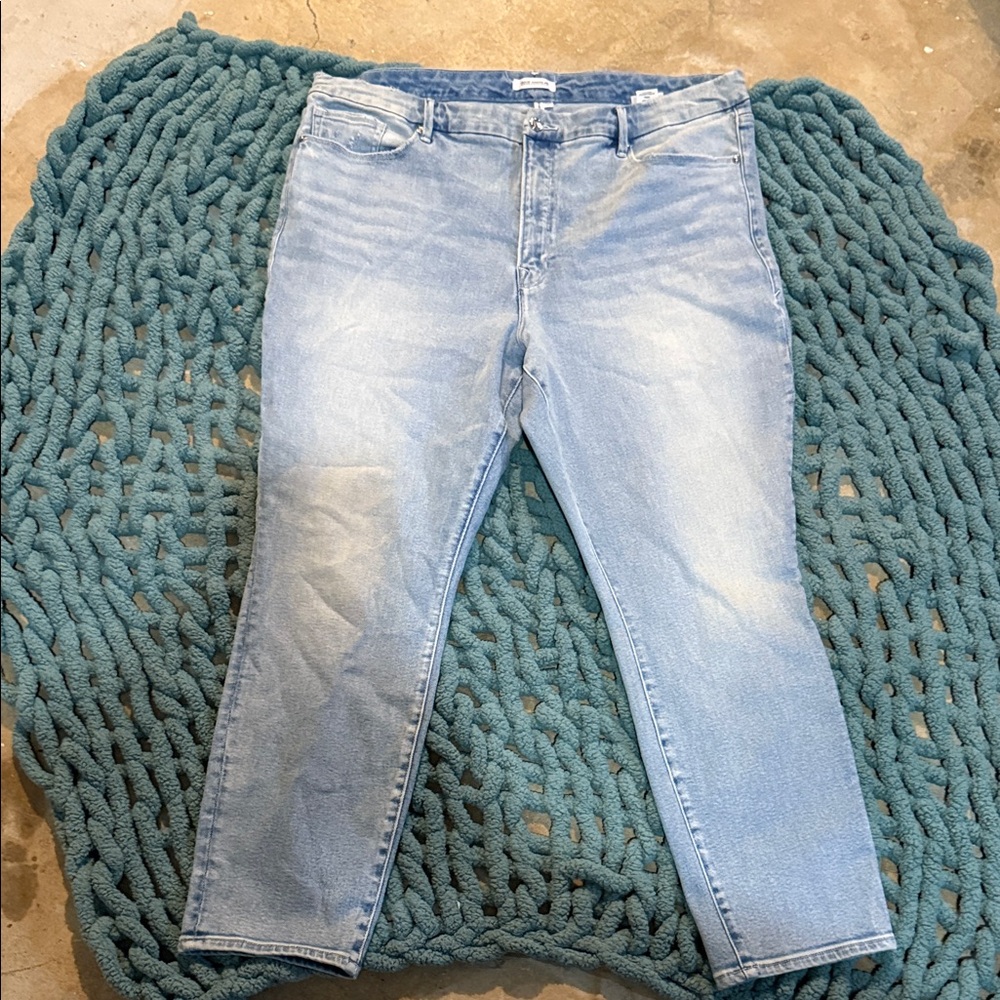 Good American Men's Faded Blue Slim Jeans